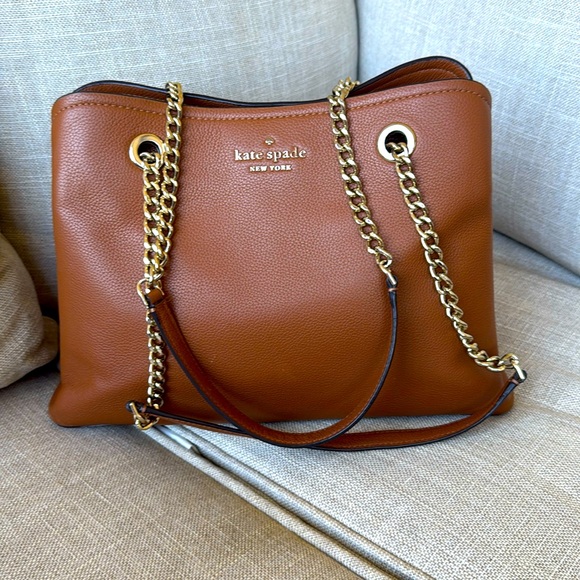 Kate spade Jordyn chain tote Tan ginger NWOT - Picture 1 of 17